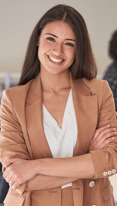Smiling professional woman in business attire
